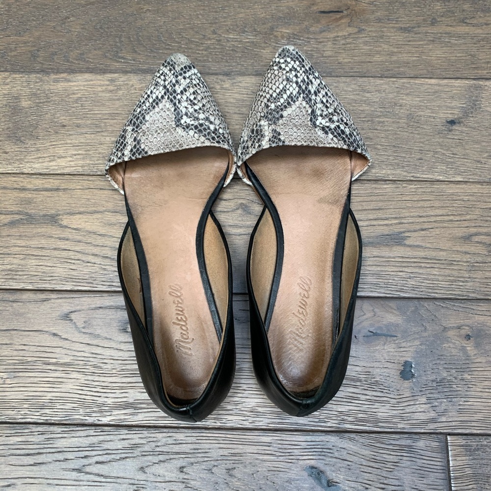Madewell Lydia Flat in Embossed Leather